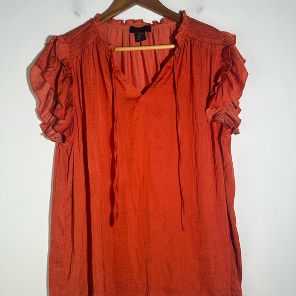 Multicolored Puff Sleeve Mandarin Collar Blouse - Picture 2 of 4